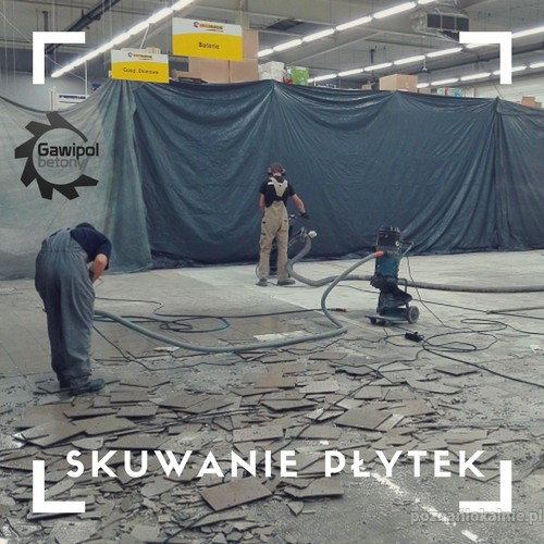 Frezowanie betonu, usuwanie kleju i demontaż płytek Poznań