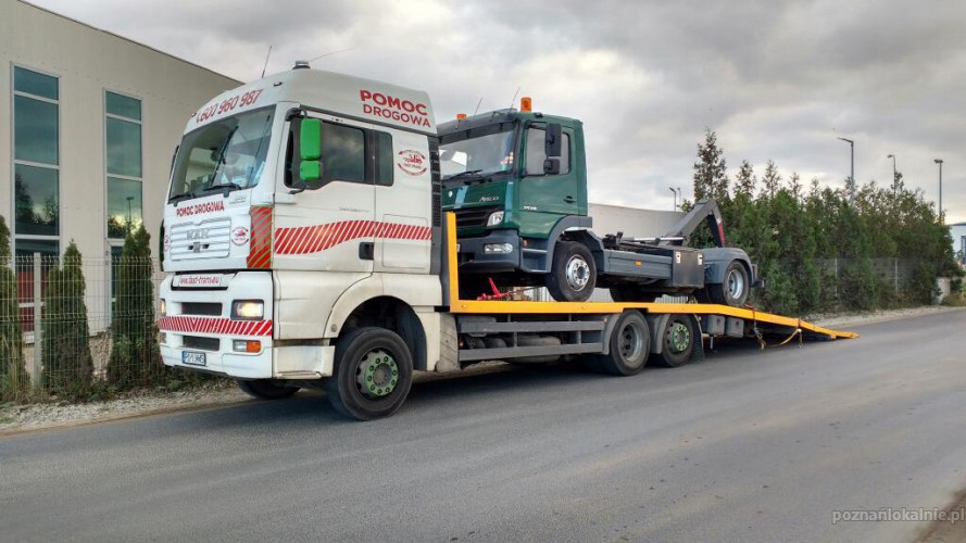 Holowanie ciężarowe, pomoc drogowa tir, transport ciężarowy poznań