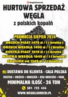 Polski węgiel hurtowo - Specjalna oferta Sierpień 2024