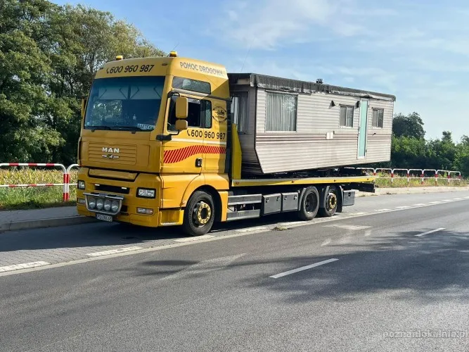 Transport podnośników koszowych