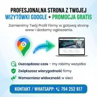 Profesjonalna strona z Twojej wizytówki Google