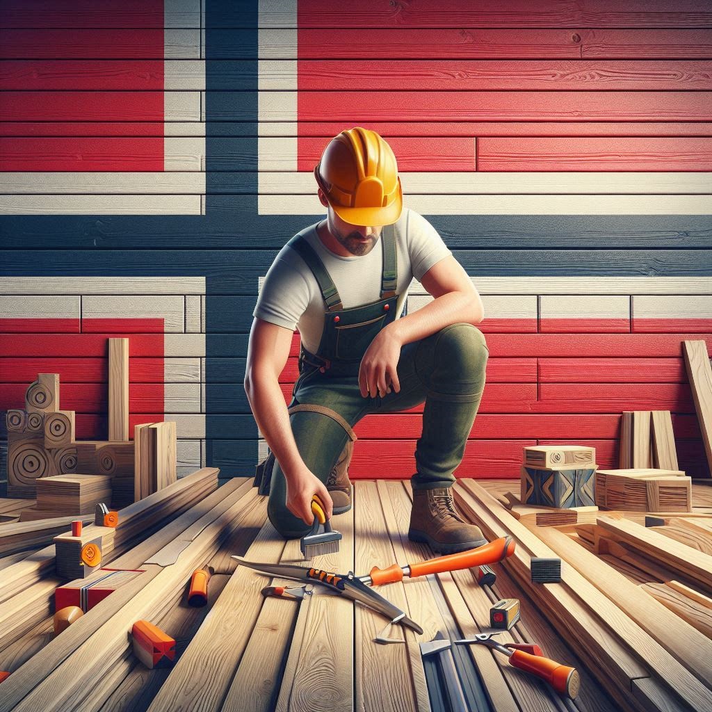 Monter podłóg m/k  (jodełka francuska i angielska) / Oslo, Norwegia