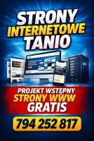 Strony WWW TANIO + projekt wstępny za darmo + BONUS