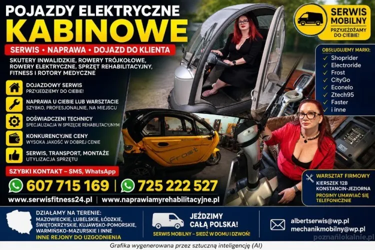 SHOPRIDER skutery inwalidzkie, wózki, rotory, naprawa mobilna