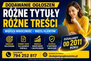 Dodawanie ogłoszeń - każde z innym tytułem i inną treścią