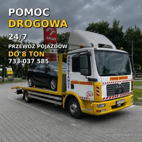 Pomoc Drogowa Holowanie Laweta 8 ton - Bus/Dostawczy | Poznań okolice